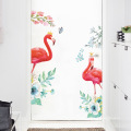 Wholesale Removable Flamingo Home Decor Waterproof PVC Colorful Wall Sticker